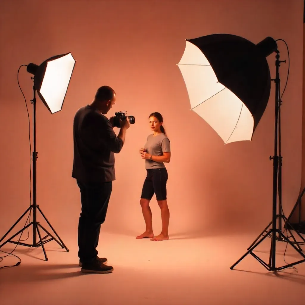 Studio photography production